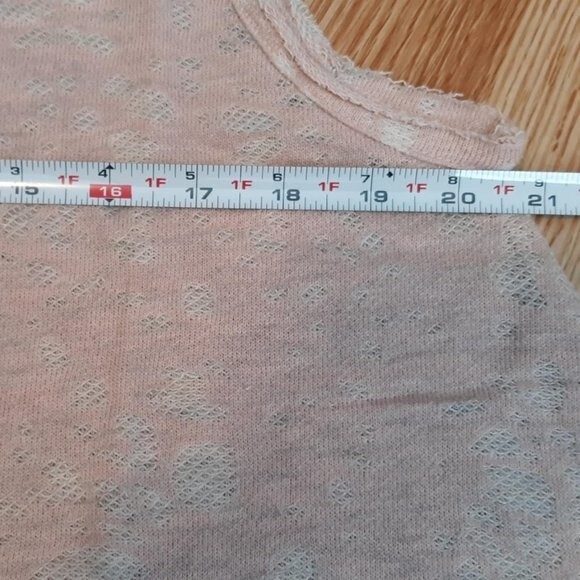 Anthropologie Maronie Women's Distressed Sleeveless Top Large Blush oversizeA27 - Picture 7 of 10